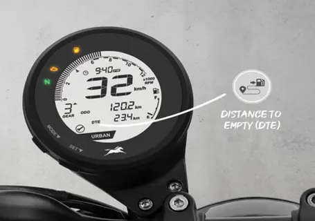 Distance to Empty Digital Indicator in TVS Ronin TD Motorcycle